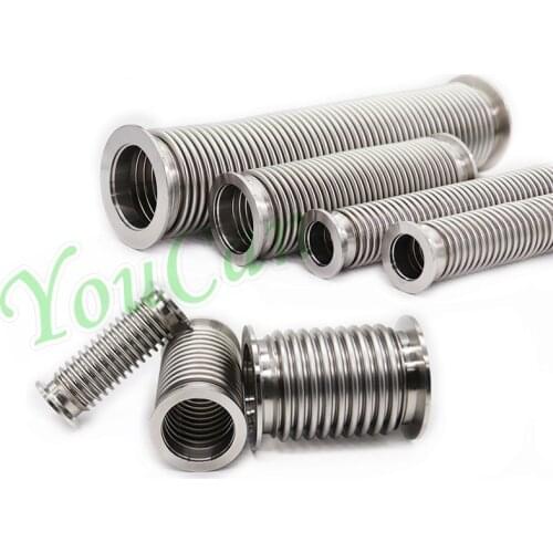 KF-16/25/40 Stainless Steel High Vacuum Bellows KF Tri Clamp Braided Soft Tube Bellow