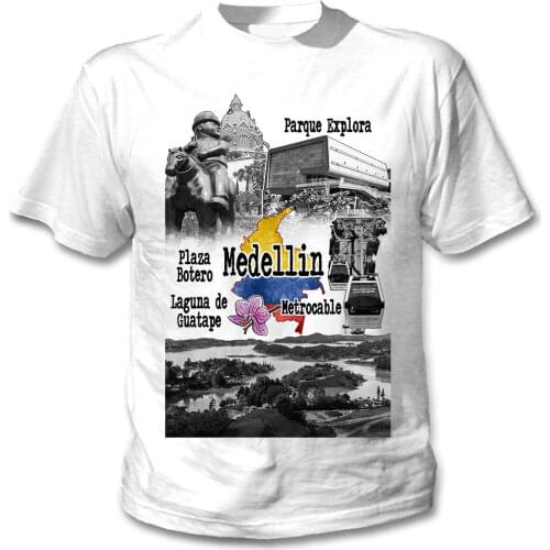 Colombia Medellin Plata O Plomo Drug Pablo Escobar White Fashion Mens T Shirt Summer Casual Fishing T Shirts