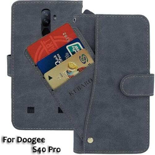 Leather Wallet Doogee S40 Pro Case 5.5" Flip Fashion Luxury Front Card Slots Cases Cover Business Magnetic Phone Bags