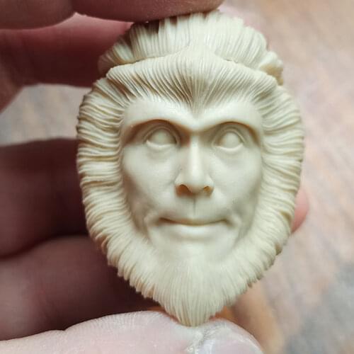 Hot Sales 1/6th Male Monkey King Stephen Chow Head Sculpture White Unpainted Model For Usual 12 inch Doll Collect