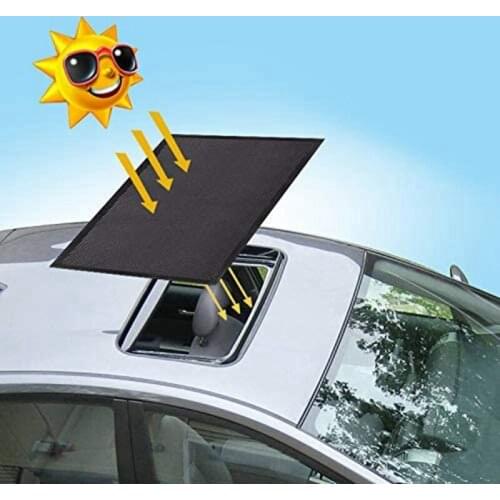 Magnetic Car Sunroof Sun Shade Breathable Mesh Roof Cover for Overnight Camping UV Sun Protection When Parking