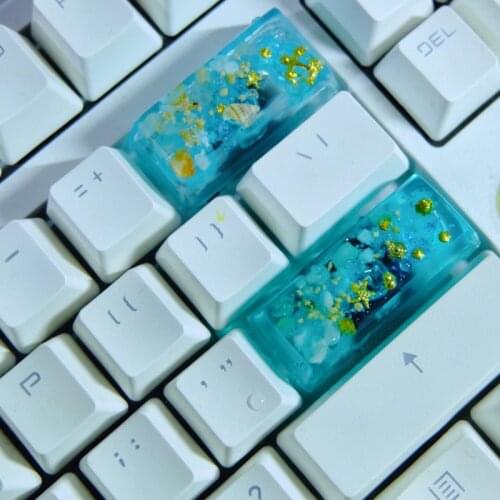 Mechanical keyboard keycaps Personality handmade Resin key caps Transparent single R4 height keycap ESC key caps Gifts for Girls