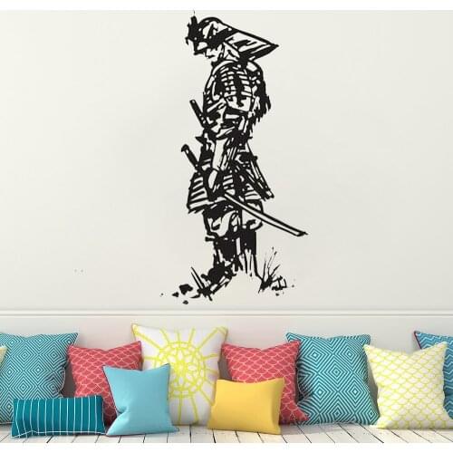 Ninja Samurai Wall Decal for kids rooms decoration Wall Sticker Warrior Vinyl Wall Decals for Boys Bedroom Decor HY986
