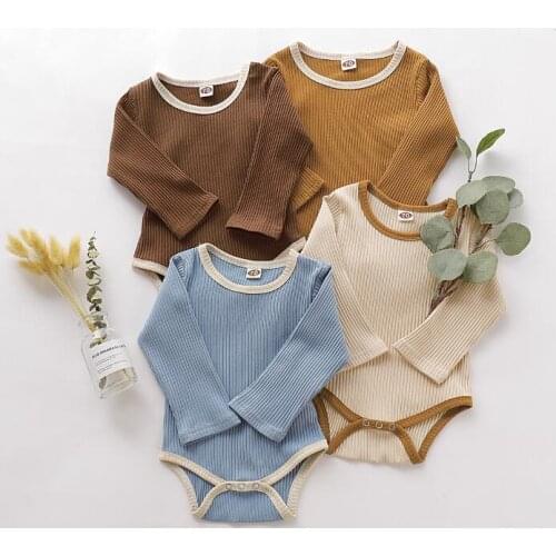 2021 new girls boys romper cotton autumn fashion babys jumpsuit 6-24 month WS49