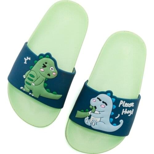 2020 New Cute Kids Slippers Dinosaur Children Baby Home Slippers Waterproof Breathable Non-slip Boys Girls Home Shoes HY004