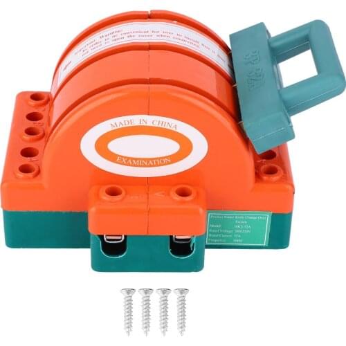Double Throw Knife Disconnect Switch Orange Red 3P Terminal Connection Electrical Supplies 380V PA Dual Circuit Switching Tool