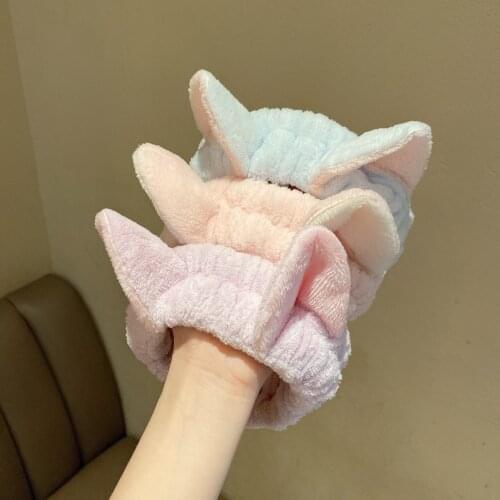 Headband For Washing 2021 Wash Face Bow makeup Hairbands Girls Elastic Holder Hair Strap Bands Ears Turban Hair Accessories