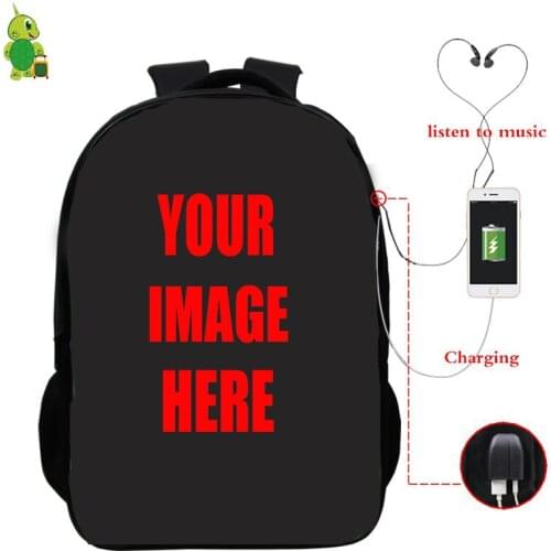 Mochila Customize Laptop Backpack Custom Logo Pattern School Bags Customized Teenage Backpack Usb Charging Custom Travel Backbag