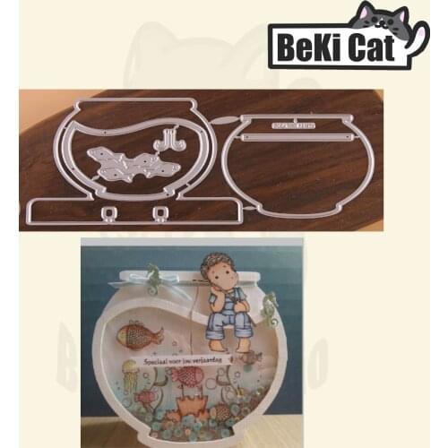 Cutting die Memorydex Fish Bowl Shaker Stencils for DIY Scrapbooking photo album Decorative DIY Paper Cards