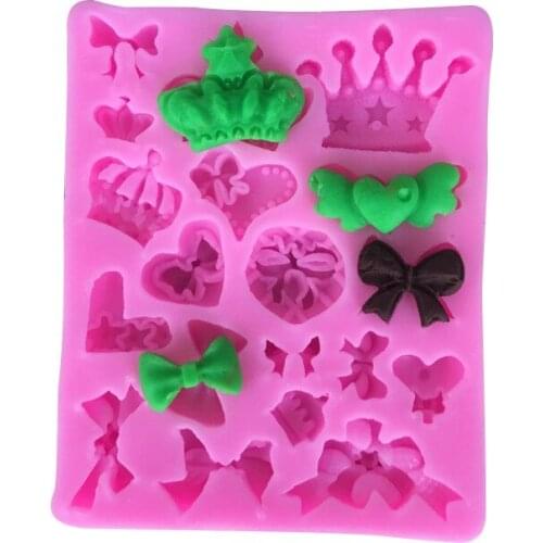Bow Crown Fondant Silicone Mold Liquid Silicone Mold 15-80