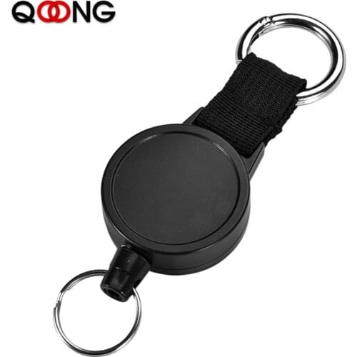 Sporty Retractable Alarm Key Chain Resilience Steel Wire Rope Elastic Keychain Anti-lost Telescopic Key Ring Keys Trinket H25