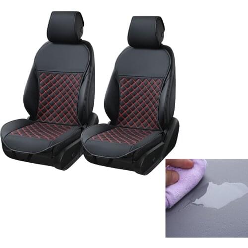 Waterproof Car Seat Cover Protector Mat Luxury Leather Front Auto Seat Cushion Pad With Backrest for Auto Interior Truck Suv NEW