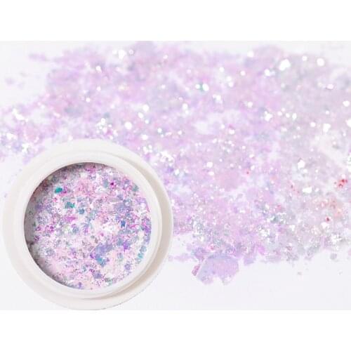 1 Box Crystal Fire Opal Flakes Nail Sequins Purple Holographics Nail Glitters Chrome Powder for Manicuring Paillettes Tips