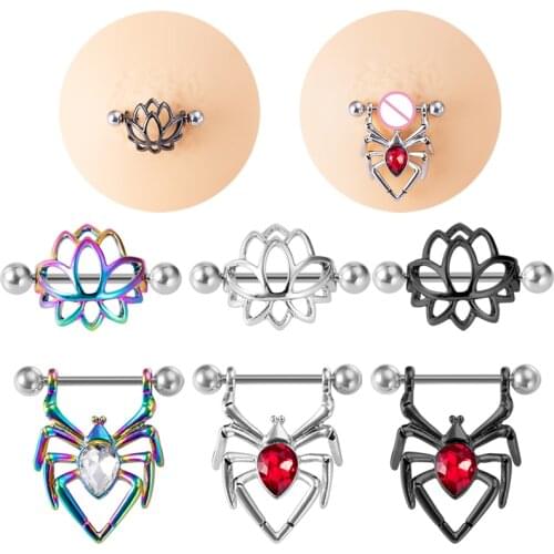 1pair Crystal Nipple Ring Piercing Bar Barbell Shield Surgical Steel Sexy Adult Game for Women Breast Cover Sexy Body Jewelry