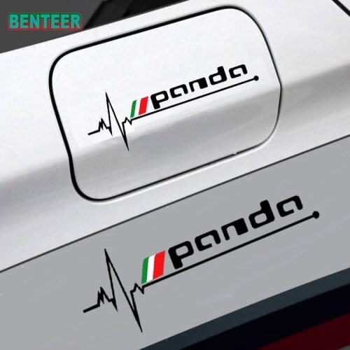 1pc Car tank cap sticker for fiat panda car decorative sticker
