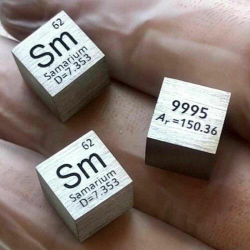 10mm 99.95% Hohe Reinheit Samarium Metall Cube geschnitzt Element Periodensystem