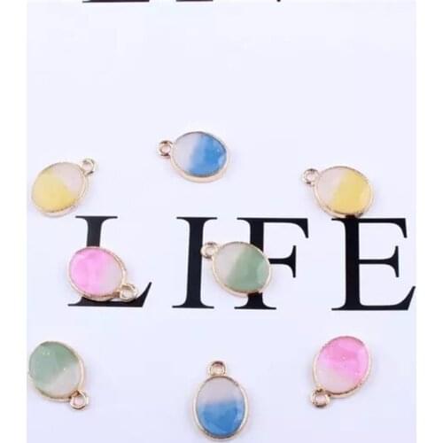 10pcs 2colors Alloy Pendant Charms for DIY Earrings Making Findings Women Fashion Jewelry Accessories Handmade Wholesale