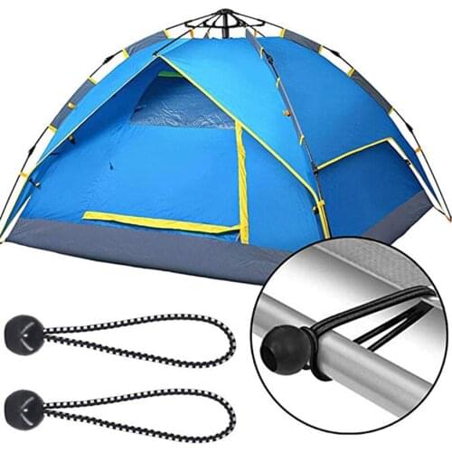12pcs Outdoor Camping Binding Belt Elastic Ball Canopy Buckle Tent Fixing Ropes Fixed Strap Camping Supplies