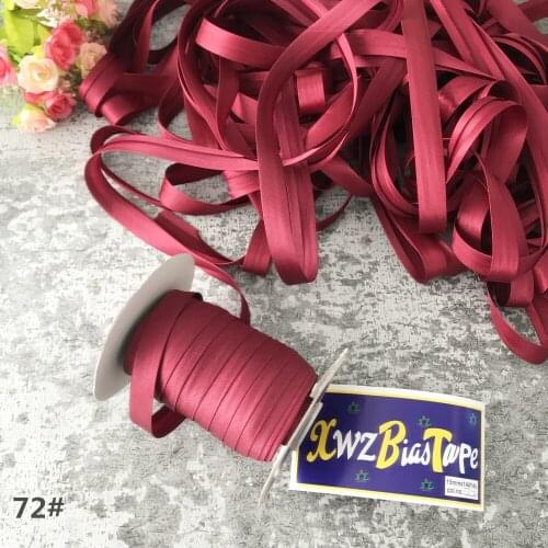 25yards/roll Polyester 5/8"(15mm) Satin Bias Tape Bias Binding Solid Color For DIY Garment Sewing And Trimming