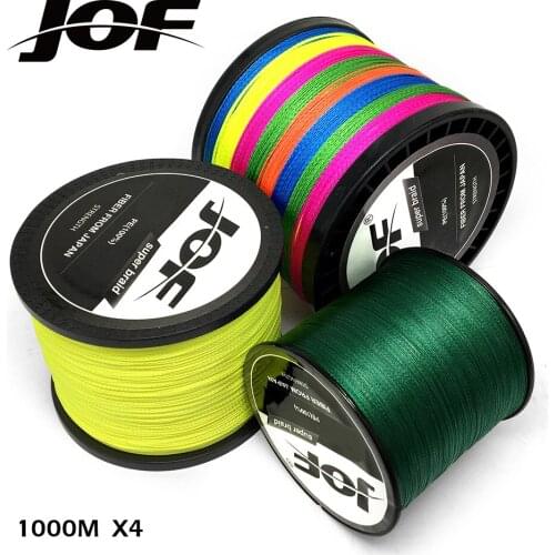 JOF 4 Stands 1000m 10-80LB Brand FIshing Lines Super Strong Japanese Multifilament 100% PE Braided Fishing Line