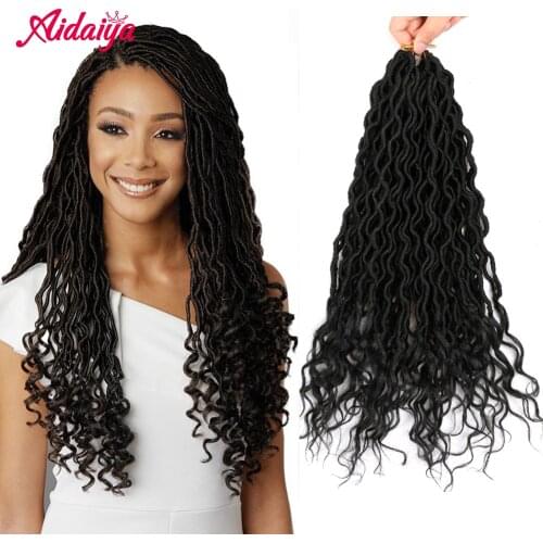 Aidaiya Goddess Locs Crochet Hair Extensions Synthetic Twist Braids Hair Locks Crochet braids For Women 24 Strands 18inch Beauty