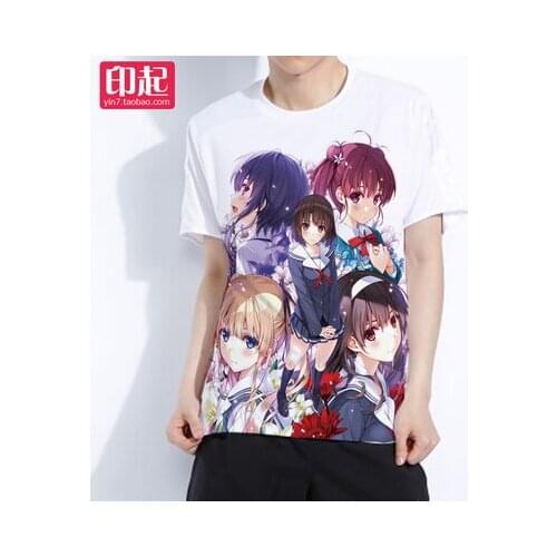 Anime saenai heroine no sodate-kata Cosplay short-sleeved men women summer Full-color T-shirt