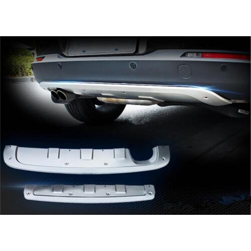 Stainless Steel Front + Rear Bumper Diffuser Bumpers Lip Protector Guard Fit For Tiguan MK1 2013 2014 2015