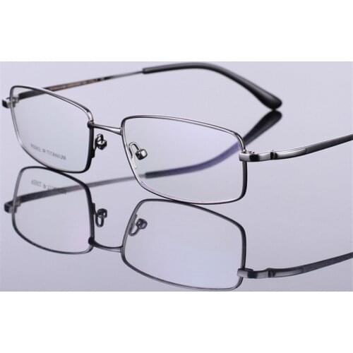 Brand Genuine High-end Mens Glasses Frames Pure Titanium Full Frame Mens Glasses Frames Box Prescription Glasses 902
