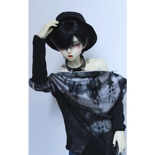 G10-150 children toy 1/6 1/4 1/3 uncle bjd sd DD dolls props Accessoriess clothes Off-the-shoulder zipper mottled shirt 1pcs