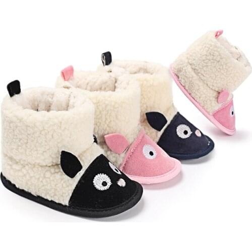 High-top Lambs Baby Snow Boots Women Cartoon Thick Baby Winter Shoes Warm Baby Shoes Baby Shoes Girls Baby Girl
