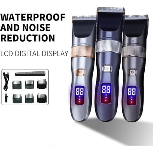 Electric hair clipper, electric clippers, household electric clippers, whole body waterproof LCD digital display