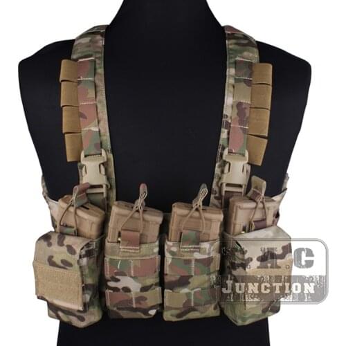 Emerson Tactical Assault Chest Rig W/ M4 M16 Magazine Pouch Multicam Simple Combat Airsoft Quick Release Harness Chest Rig Vest
