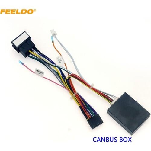 FEELDO Car 16pin Audio Wiring Harness With Canbus Box For Mercedes-Benz A-Class Aftermarket Stereo Installation Wire Adapter