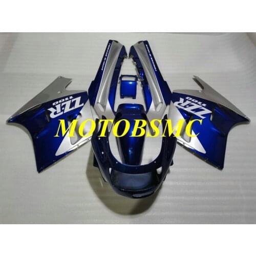 Custom Fairing Kit for KAWASAKI Ninja ZZR1100 90 91 92 ZZR 1100 1990 1991 1992 ABS Blue Silver Bodywork+Gifts KZ01