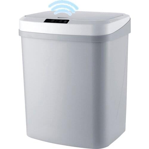 Creative Bedroom Office Rechargeable New Plastic Smart Sensor Trash Garbage Cans Mute Automatic Trash Bin Household Paper Basket