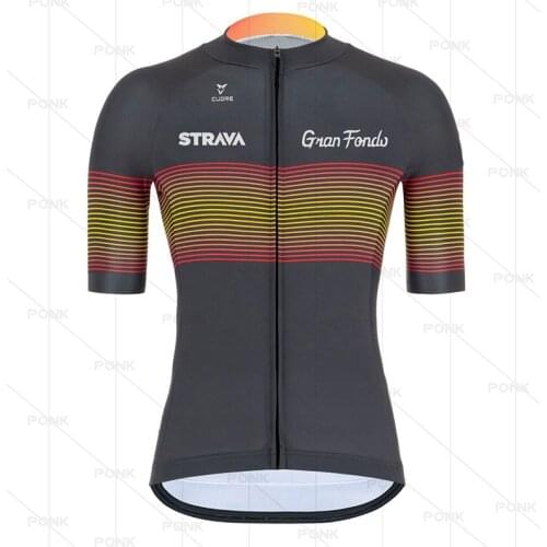 Summer Mens Cycling Jerseys 2021 STRAVA Short Sleeve Bike Shirts MTB Bicycle Jeresy Cycling Clothing Wear Ropa Maillot Ciclismo