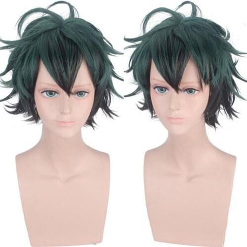 My Hero Academia Cosplay Midoriya Izuku Wig Costume Boku no Hero Academia Short Black Synthetic Hair Halloween Party Wigs