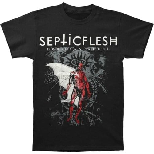 Septic Flesh Men Ophidian Wheel T-Shirt Black Brand Clothing Tee Shirt