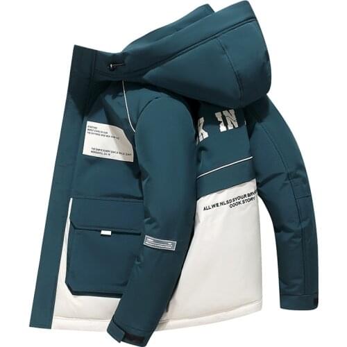 2021 Autumn Winter Men Parka Casual Hooded Cotton-Padded Jackets Thicken Warm Wadded Coats Outwear Tops Clothing Large Size 4XL