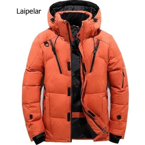 Men High Quality Thick Warm Winter Jacket Hooded Thicken Parka Coat Casual Slim Overcoat with Many Pockets Mens