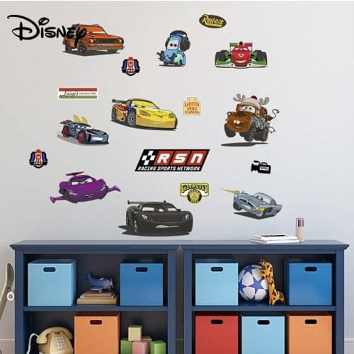 Disney car mobilization stickers childrens room baby bedroom bedside background wall decoration stickers