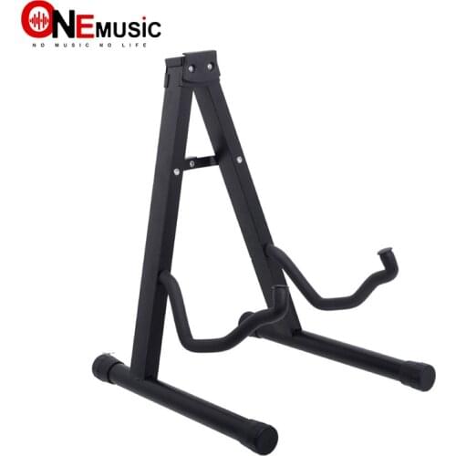 Portable Guitar Folding Fold Tripod Gear Tubular A Shape Acoustic Electric Guitar Stand Black