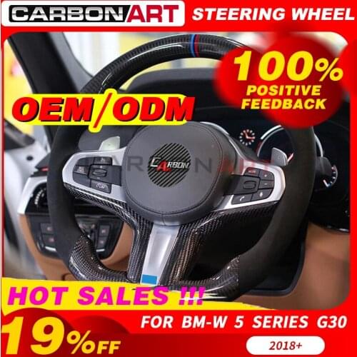 Carbon fiber Steering wheel for BMW G30 525li 530 carbon fiber interior g12 2018+ auto tuning parts