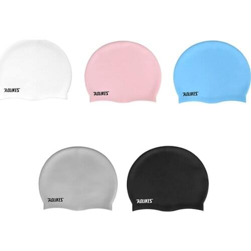Silicone Waterproof Swimming Caps Protect Ears Sports Swim Pool Hat women cap pool silicone long hair hat