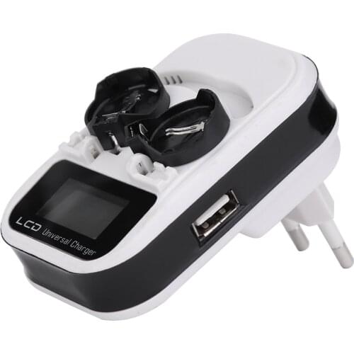 3.6V LCD EU Plug Button Battery Charger Recharging for LIR2016/LIR2025/LIR2032/ML2016/ML2025/ML2032 Indicator Intelligent 2-Slot