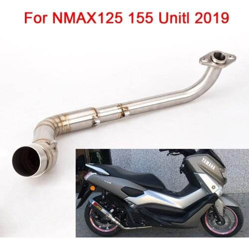 Motorcycle Exhaust Pipe Front Section Stainless Steel Header Connecting Link Tube Slip For Yamaha NMAX125 NMAX 155 Until 2019