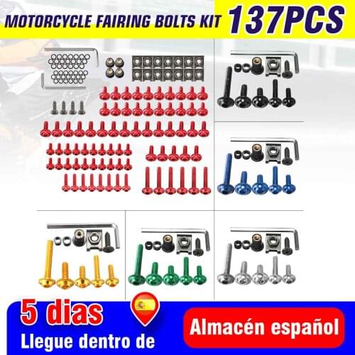 137pcs universal motorcycle fairing body bolt kit fastening clamp nut produced