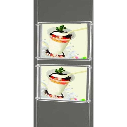 2unit/Column) A4 Daul Sided Magnetic Front Panel Real Estate Agent LED Light Boxes,Backlit Proeprty Window Displays