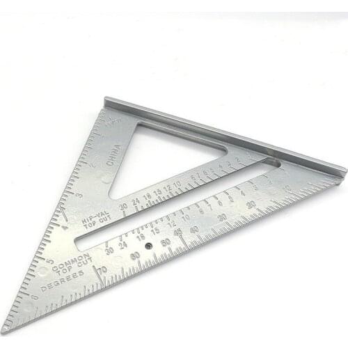 7 inch carpentry triangle ruler aluminum alloy triangle ruler woodworking decoration big triangle ruler angle ruler