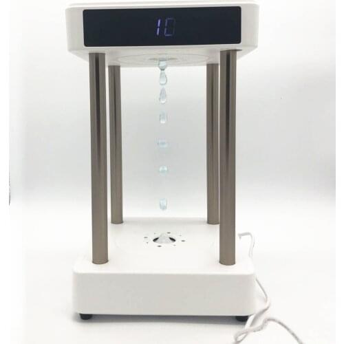 Anti-gravity time hourglass water drop backflow negative ion air purifier in addition to formaldehyde with atmosphere lamp